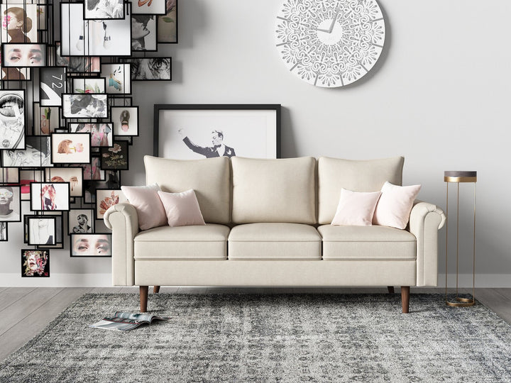 Omar 74.4Rolled Arms Sofa