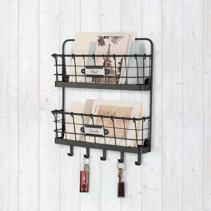 Dickinson 2Tier Letter Holder Organizer with Wall Baskets