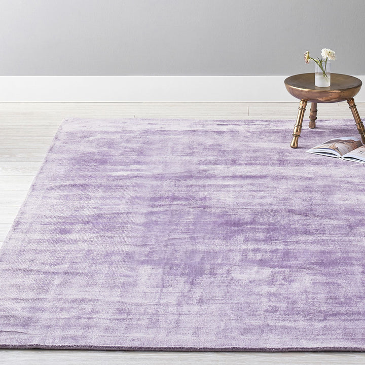 Solid Viscose Rug Lavender