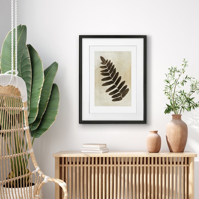 Sepia Leaf Collage Picture Frame Painting With Frame