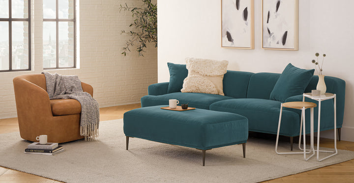 Abisko Plush Pacific Blue Sofa