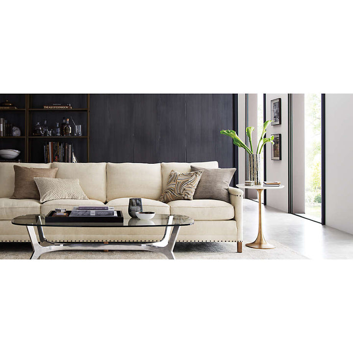 Nero White Marble Accent Table