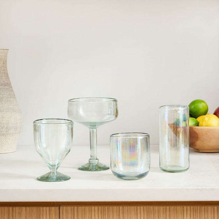 Luster Glass Stemware Stemmed Wine Glass Set of 4