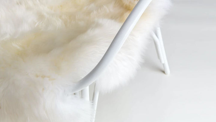 Lanna Ivory Sheepskin Throw-2'x6'