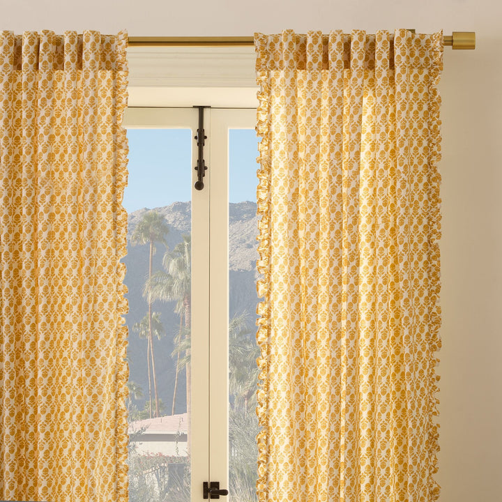 RHODE Thistle Ruffle Edge Curtain Set of 2