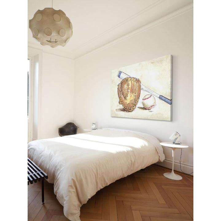 Baseball Gear by Reesa Qualia Painting Print on Wrapped Canvas