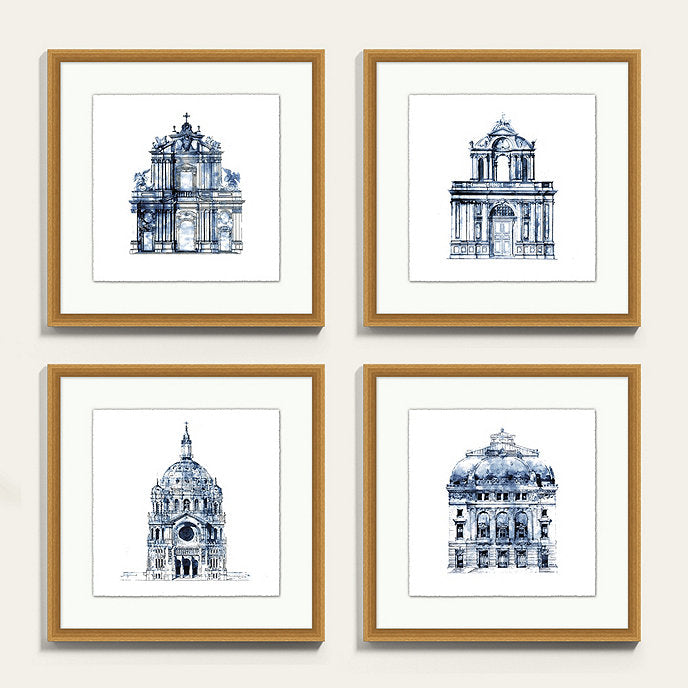 Indigo Facade Art With Frame