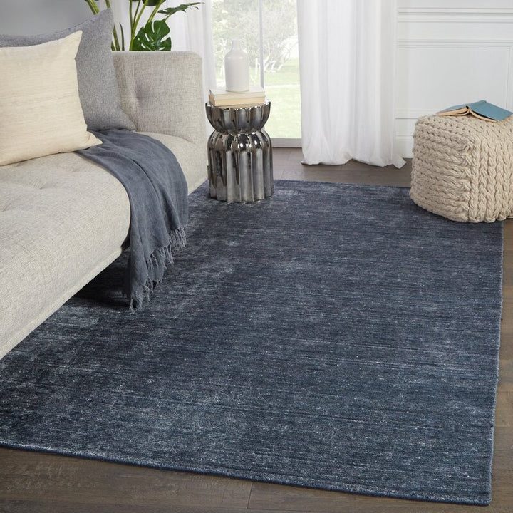 Marinette Handmade Dark Blue Rug