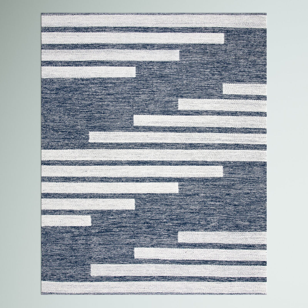Alexio Handmade Flatweave Navy Rug 9x12