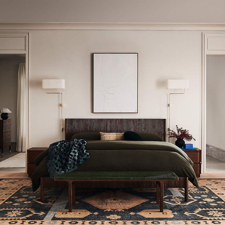 ARACATI NAVY BLUE NEW ZEALAND WOOL AREA RUG