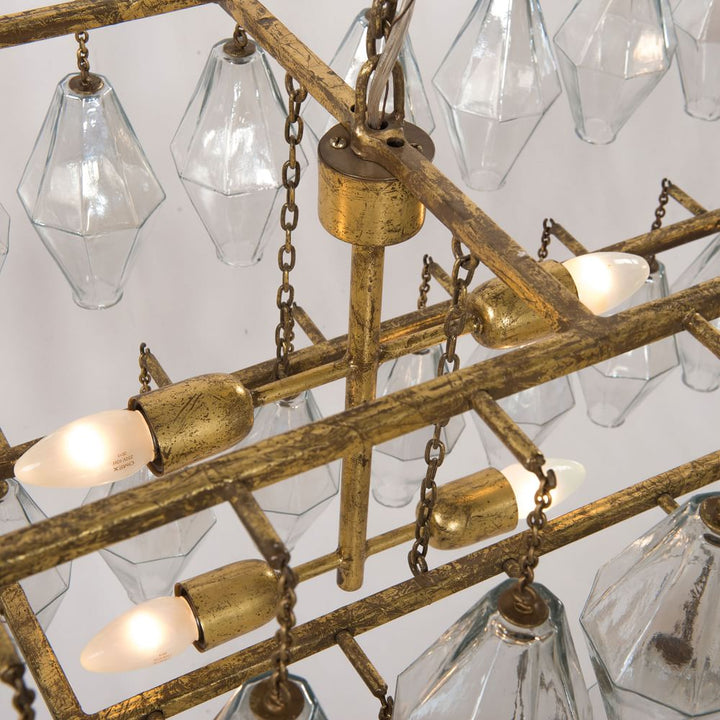 Grand Waterfall Rectangle Chandelier 52"