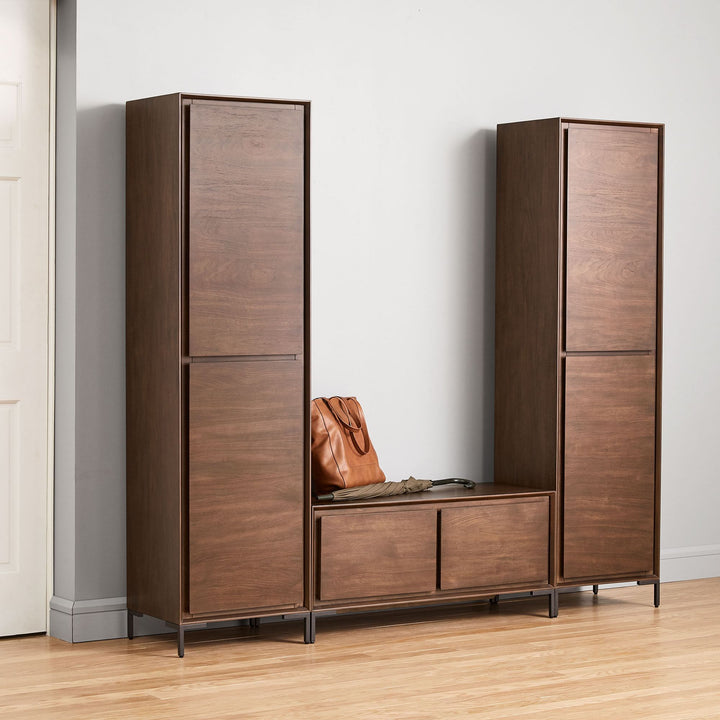 Nolan Entryway Closed Cabinets 2 and Bench Set