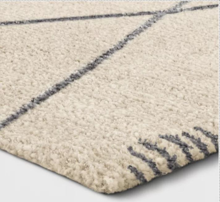 Glacier Diamond Woven Runner Rug-7'x10'