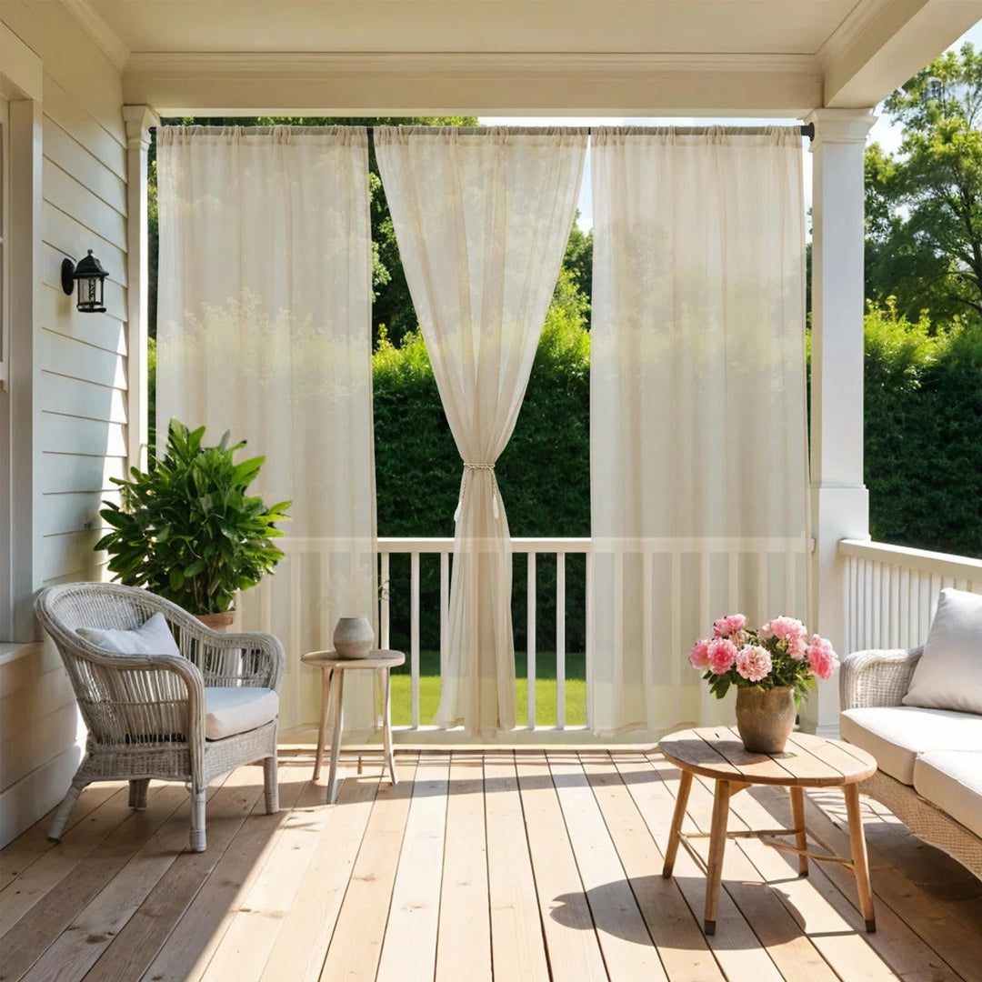 All Weather Outdoor Patio Sheer Curtains