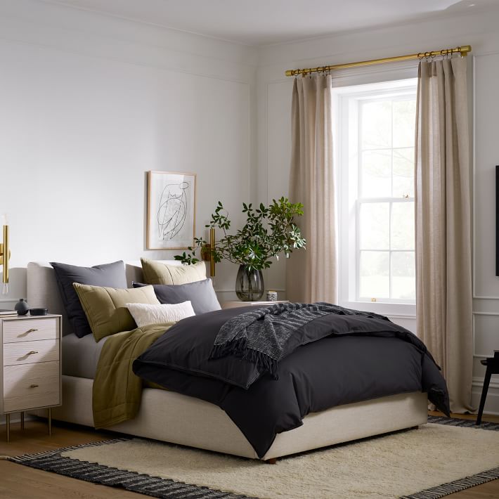 European Flax Linen Curtain-96"