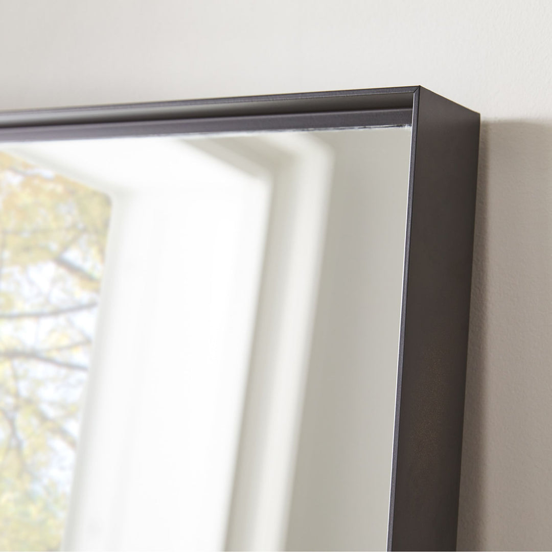 Deep Frame Thin Metal Floor Mirror