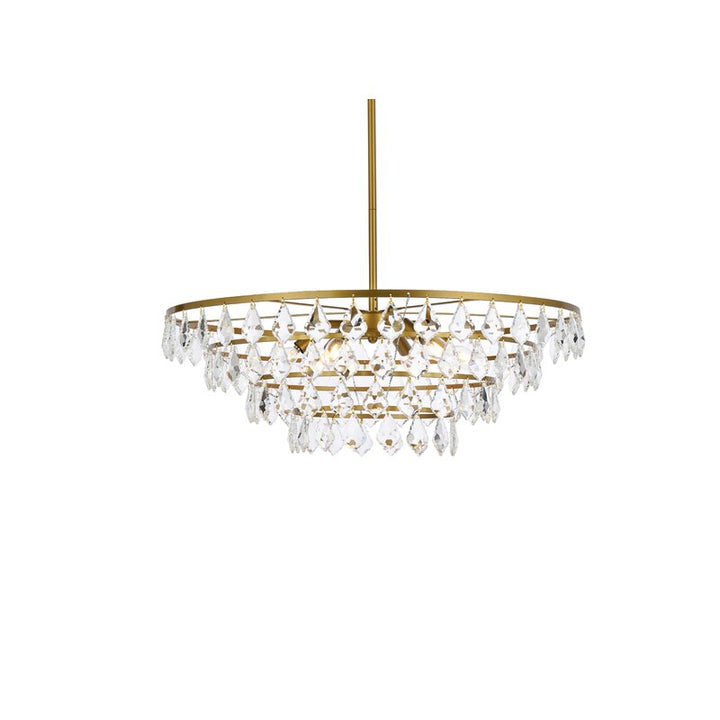 Marina 6 Light Unique Tiered Chandelier with Crystal