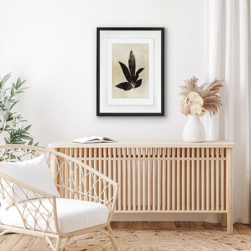 Sepia Leaf By Chaos and Wonder Design Picture With Frame