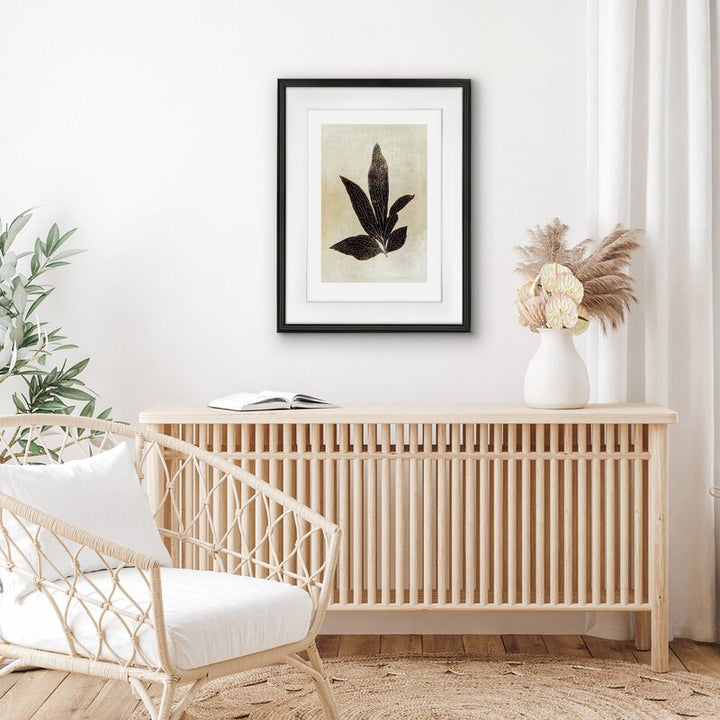 Sepia Leaf By Chaos and Wonder Design Picture With Frame