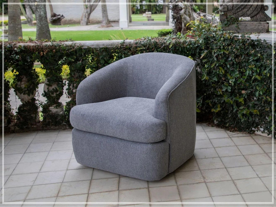 Darriane Upholstered Swivel Barrel Chair