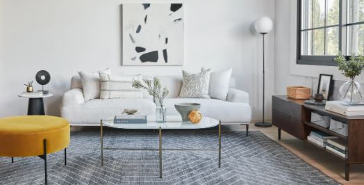 Macca yarrow gold ottoman