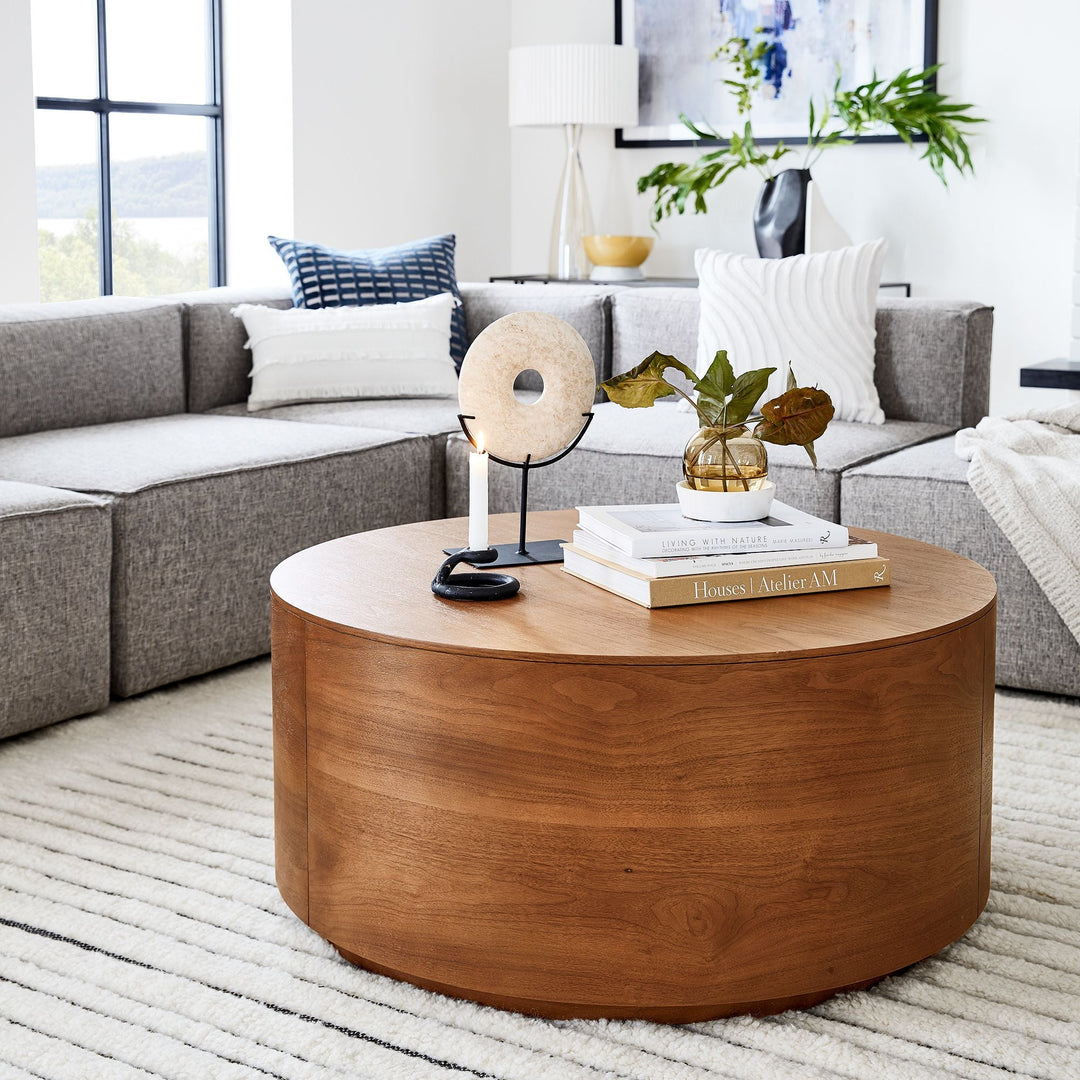 Volume Round Drum Coffee Table-44"