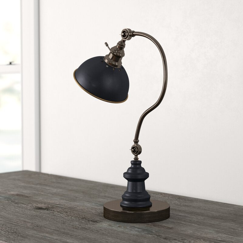 Diederich 2 Point Adjustable Goose Neck Arched Table Lamp