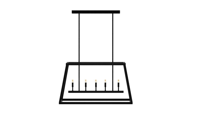 Cosette Six Light Lantern Rectangle Chandelier