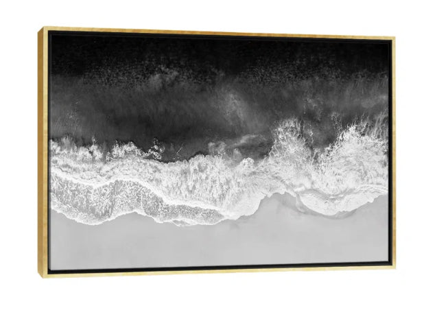 Waves In Black Gray And White by Maggie Olsen