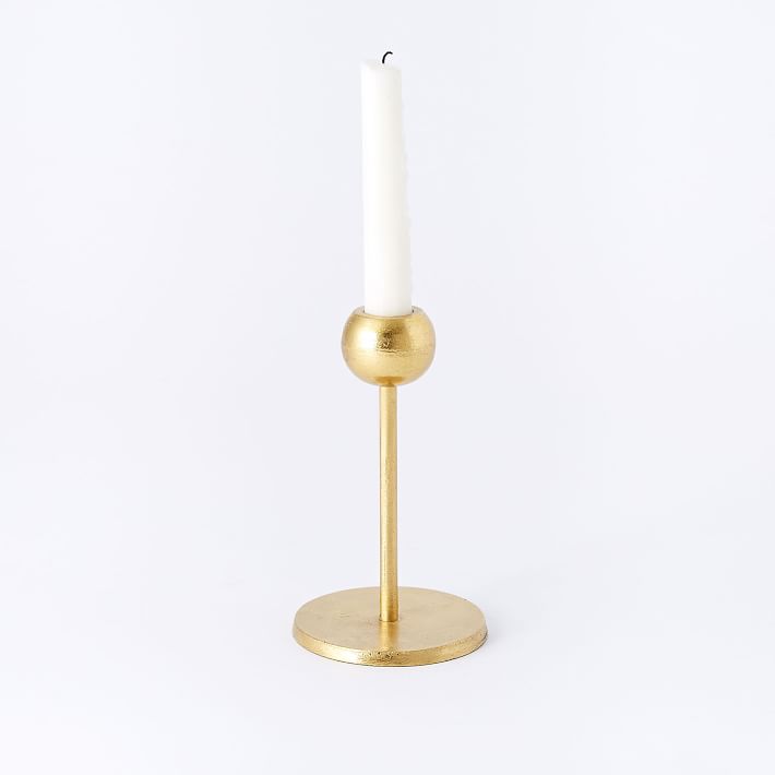Modern Brass Candleholder Medium