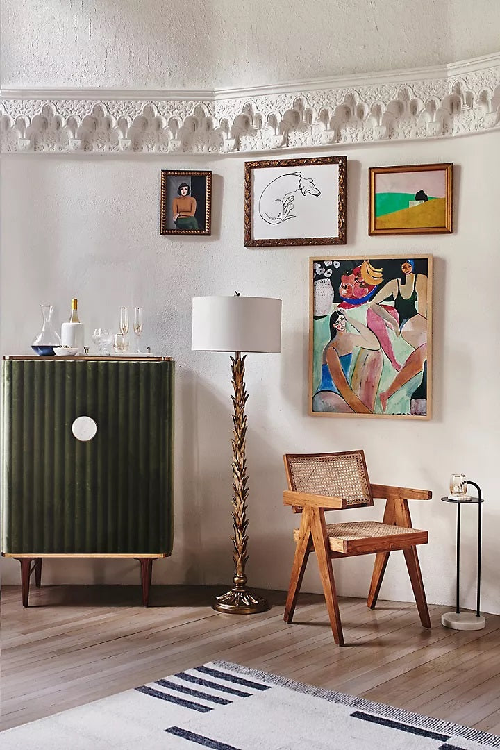 Juneau Velvet Bar Cabinet