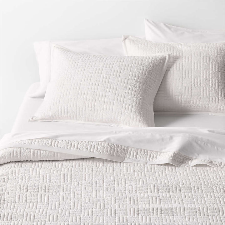 Serene Washed Organic White King Sham