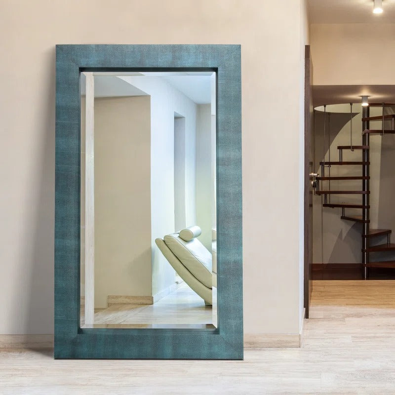 Flat Leather Floor Mirror