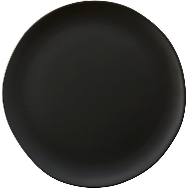 CRISP MATTE BLACK SALAD PLATE