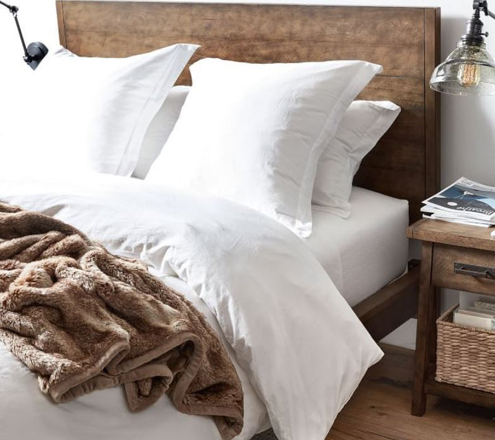 White Essential 300-Thread Count Sateen Duvet Cover - King/Cal. King