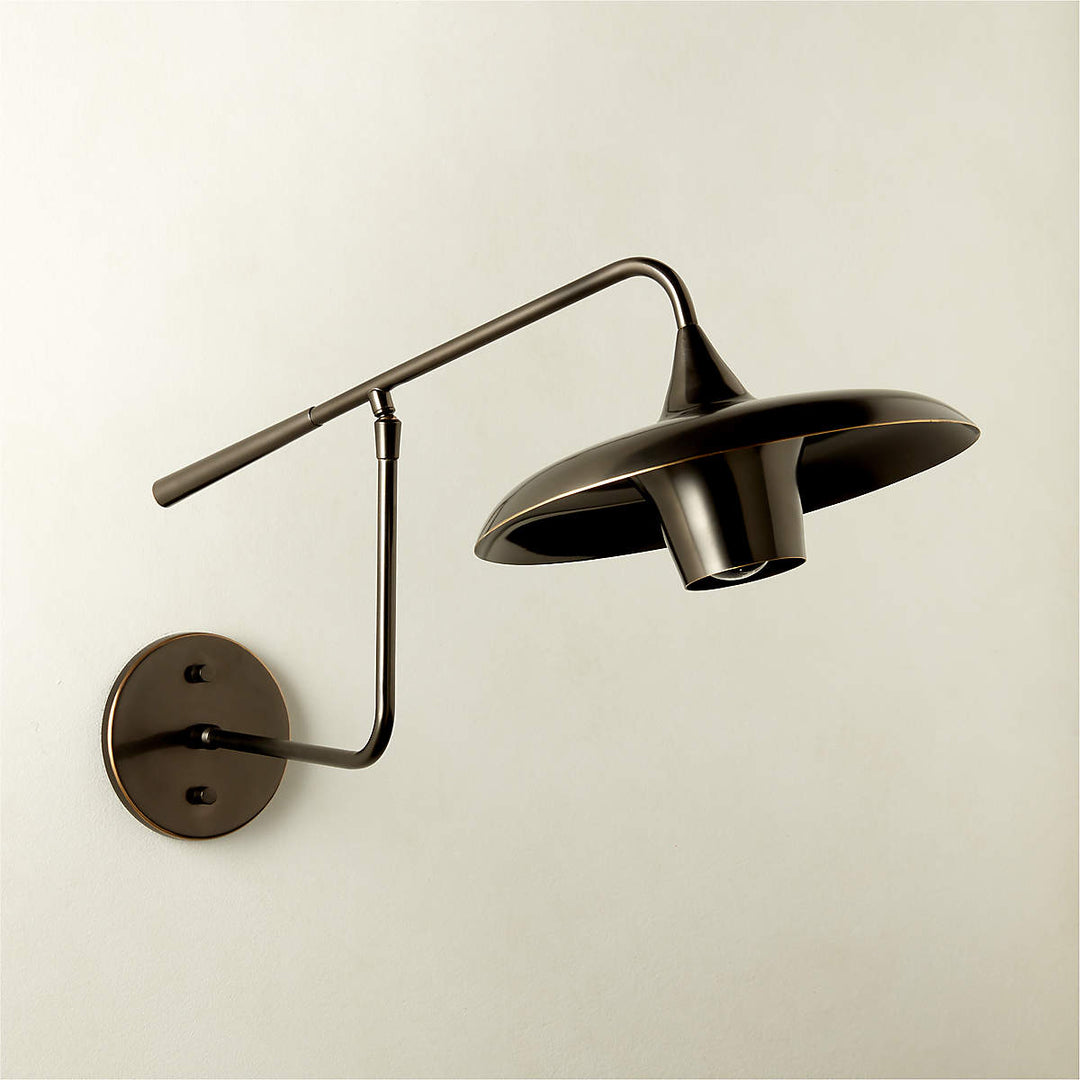 BRIO BLACKENED BRASS ARTICULATING WALL SCONCE