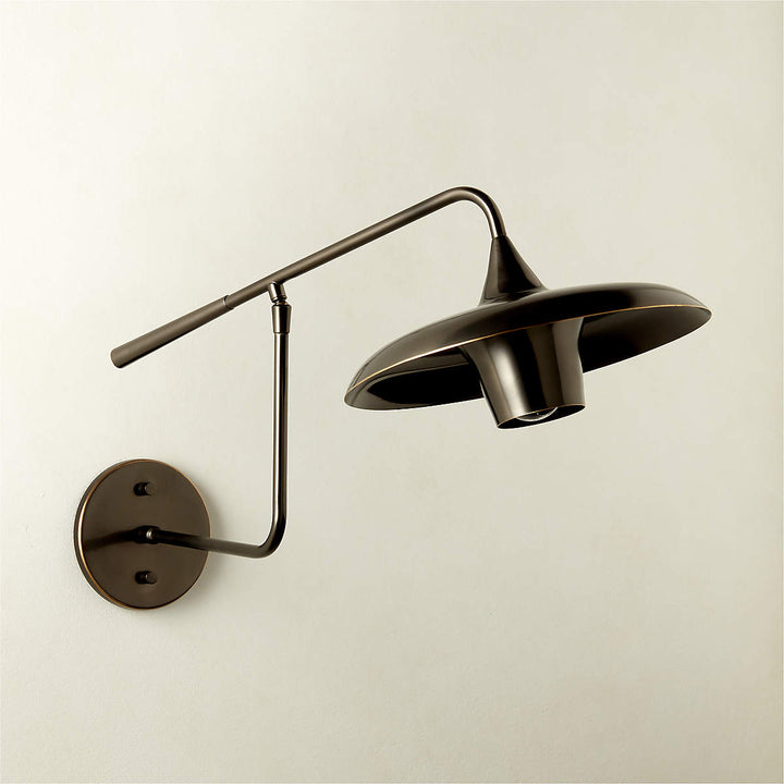 BRIO BLACKENED BRASS ARTICULATING WALL SCONCE