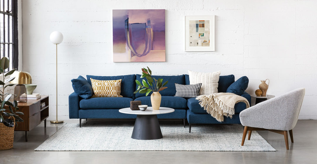 Nova Twilight Blue Reversible Sectional