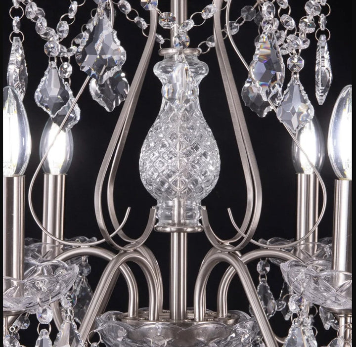 6 Light Crystal Candle Chandelier