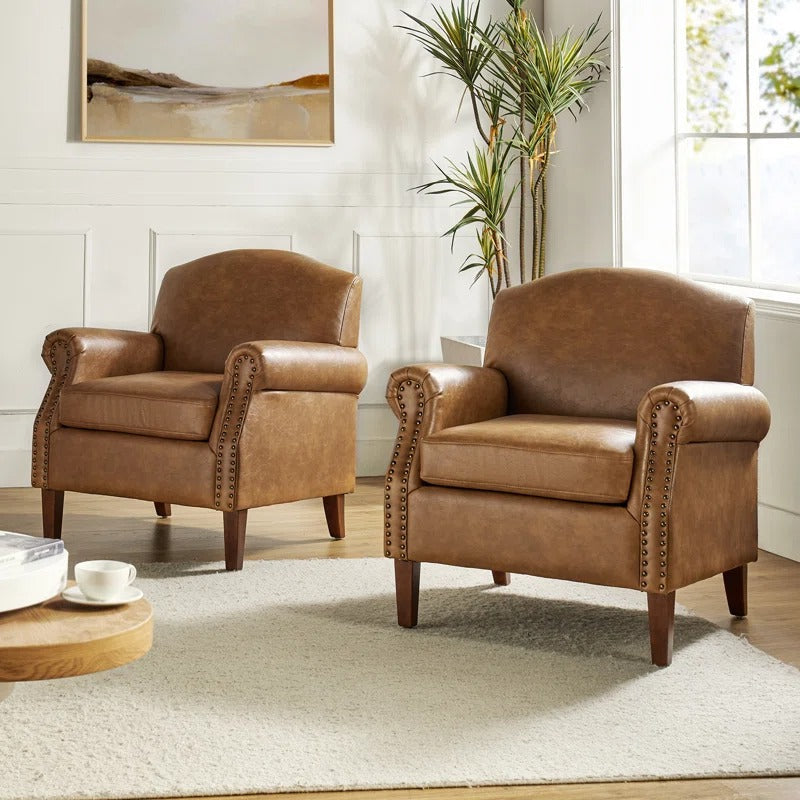 Cashel Faux Leather Armchair