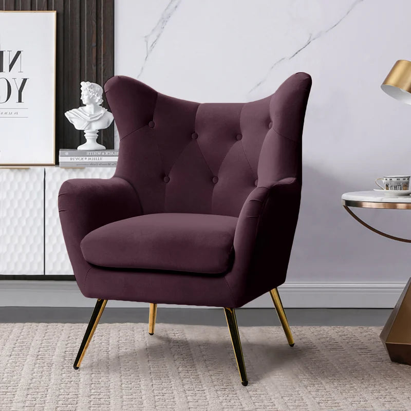 Avianna 29.25" Wide Tufted Polyester Wingback Chair