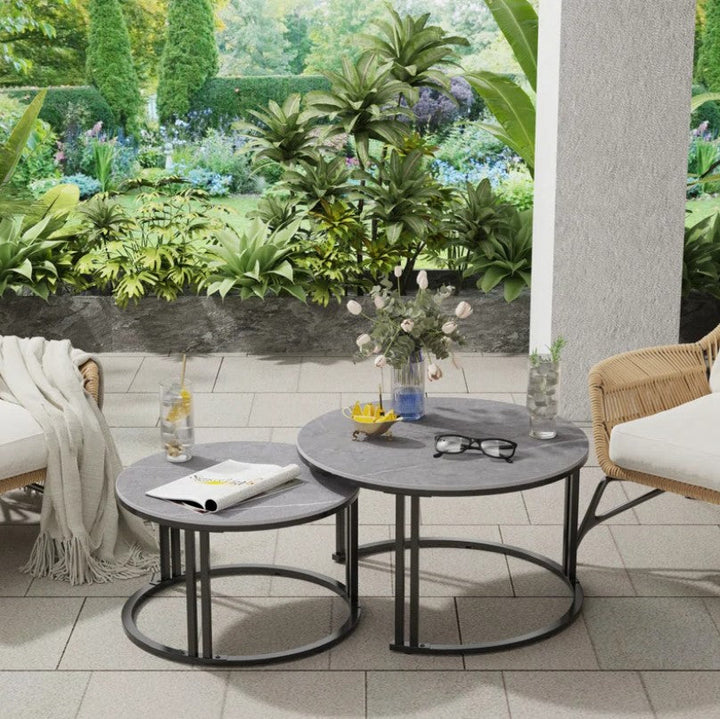 Jakesha Stone Top Nesting Coffee Table