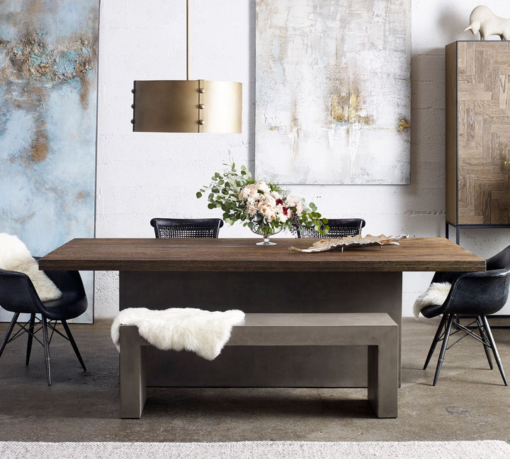 Adonis Concrete Outdoor Dining Bench