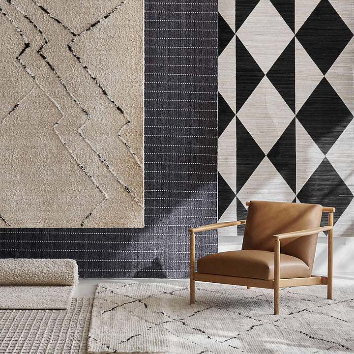 Larache Wool Moroccan Ivory Area Rug 10'x14'