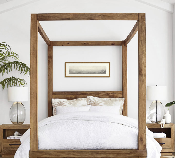 Charcoal III Treetop Panorama With Frame 18x8