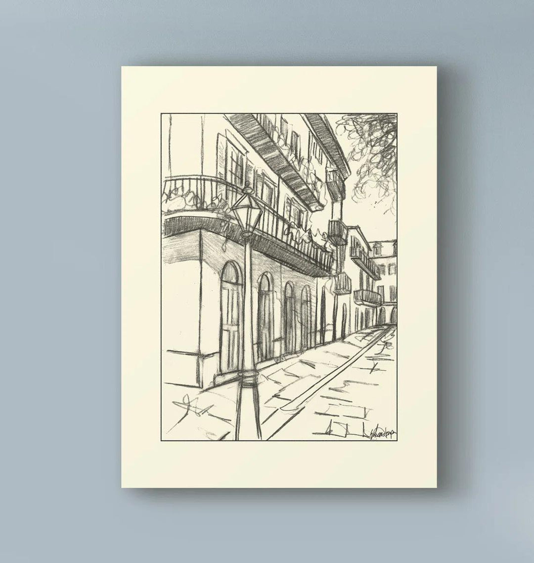 Sketches Of Downtown I On Canvas by Ethan Harper Print-32"x24"