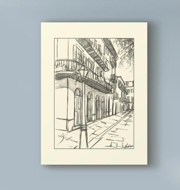 Sketches Of Downtown I On Canvas by Ethan Harper Print-32"x24"