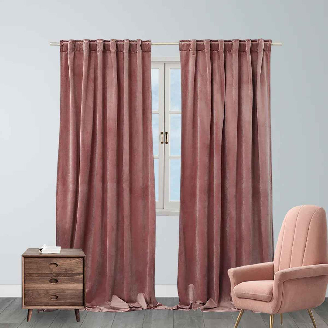 Velvet Room Darkening Curtain Pair-96"
