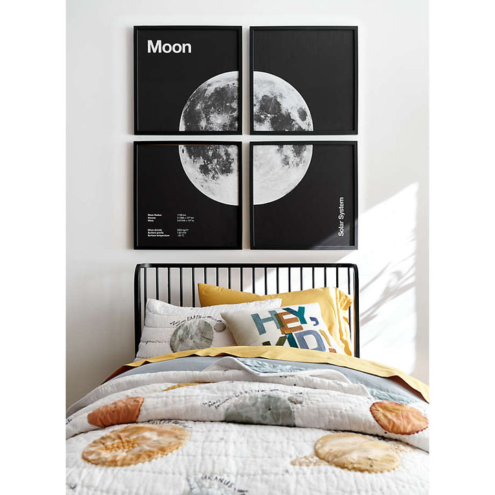 Hey, Kid! Embroidered Kids Throw Pillow