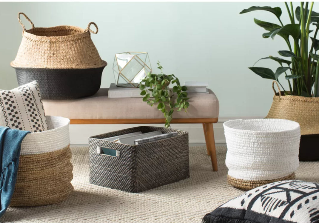 Handmade Seagrass Basket With Handles